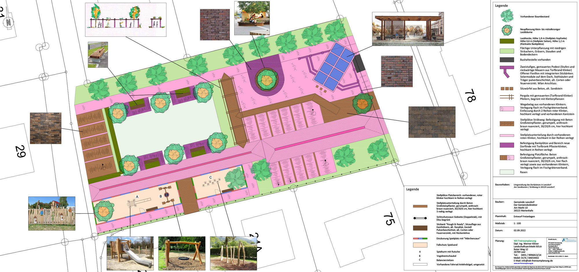 Umgestaltung des Dorfplatzes Leezdorf